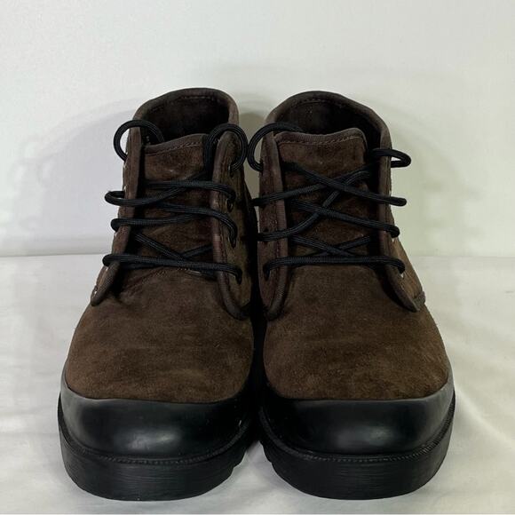 Polo Ralph Lauren Umar Dark Brown Suede Leather Moc Toe Work Boots Mens 7 EUC - Picture 2 of 8